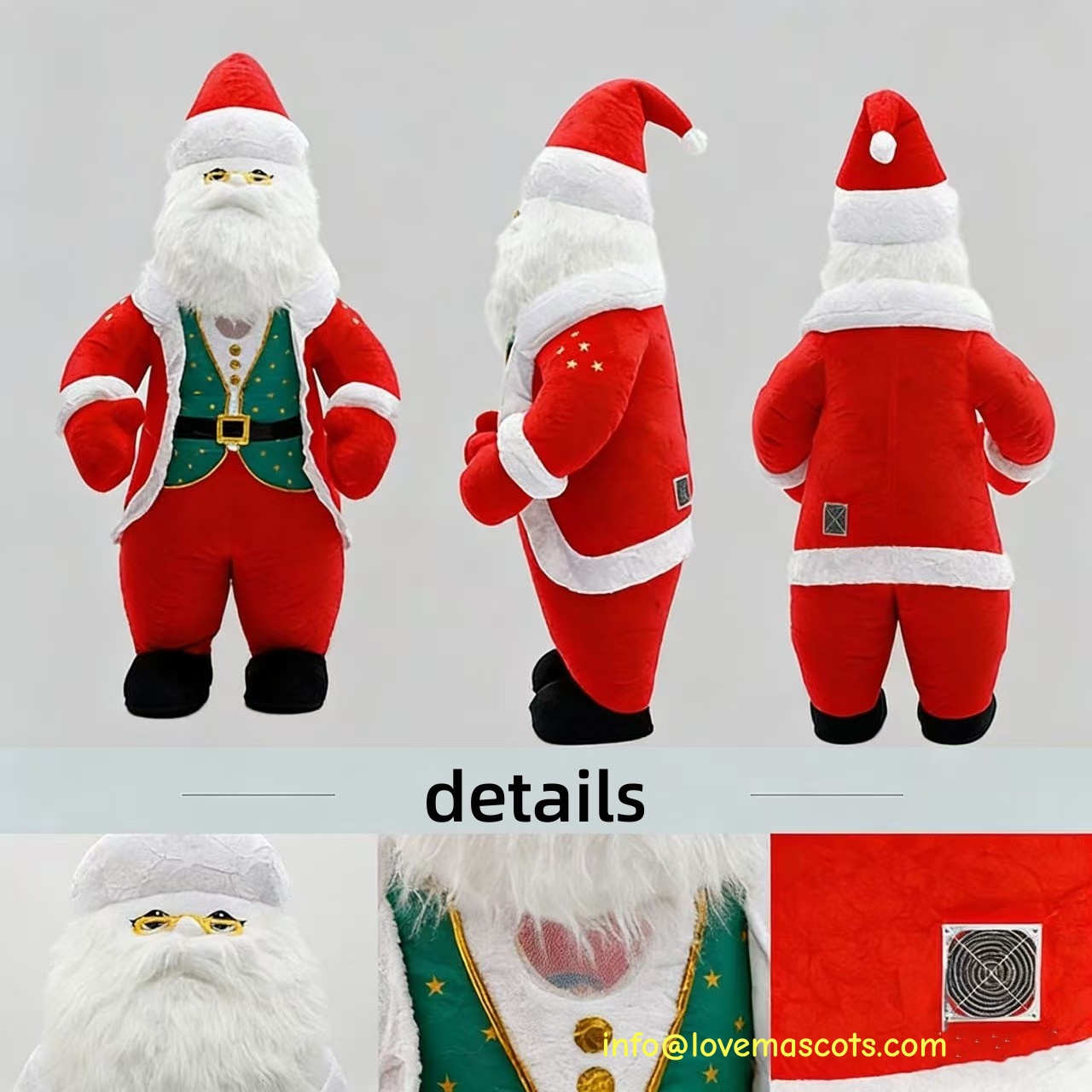  Inflatable santa mascot costume
