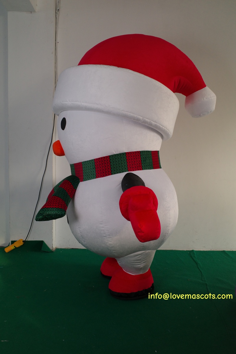 Inflatable christmas snowman deer costume 