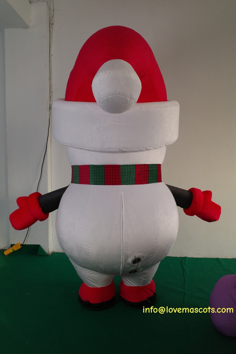 Inflatable christmas snowman deer costume 