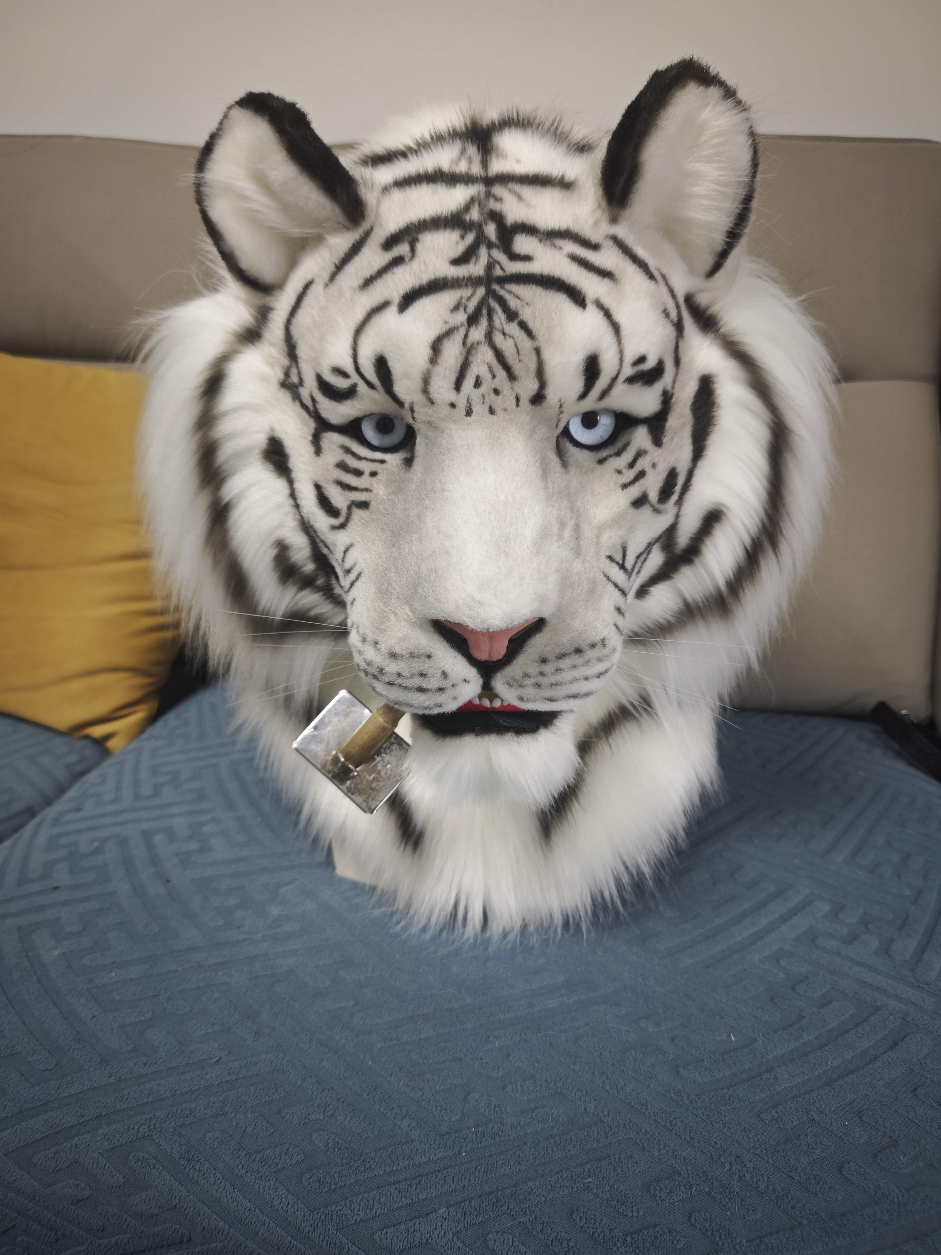 Realistic Tiger Fursuit Head