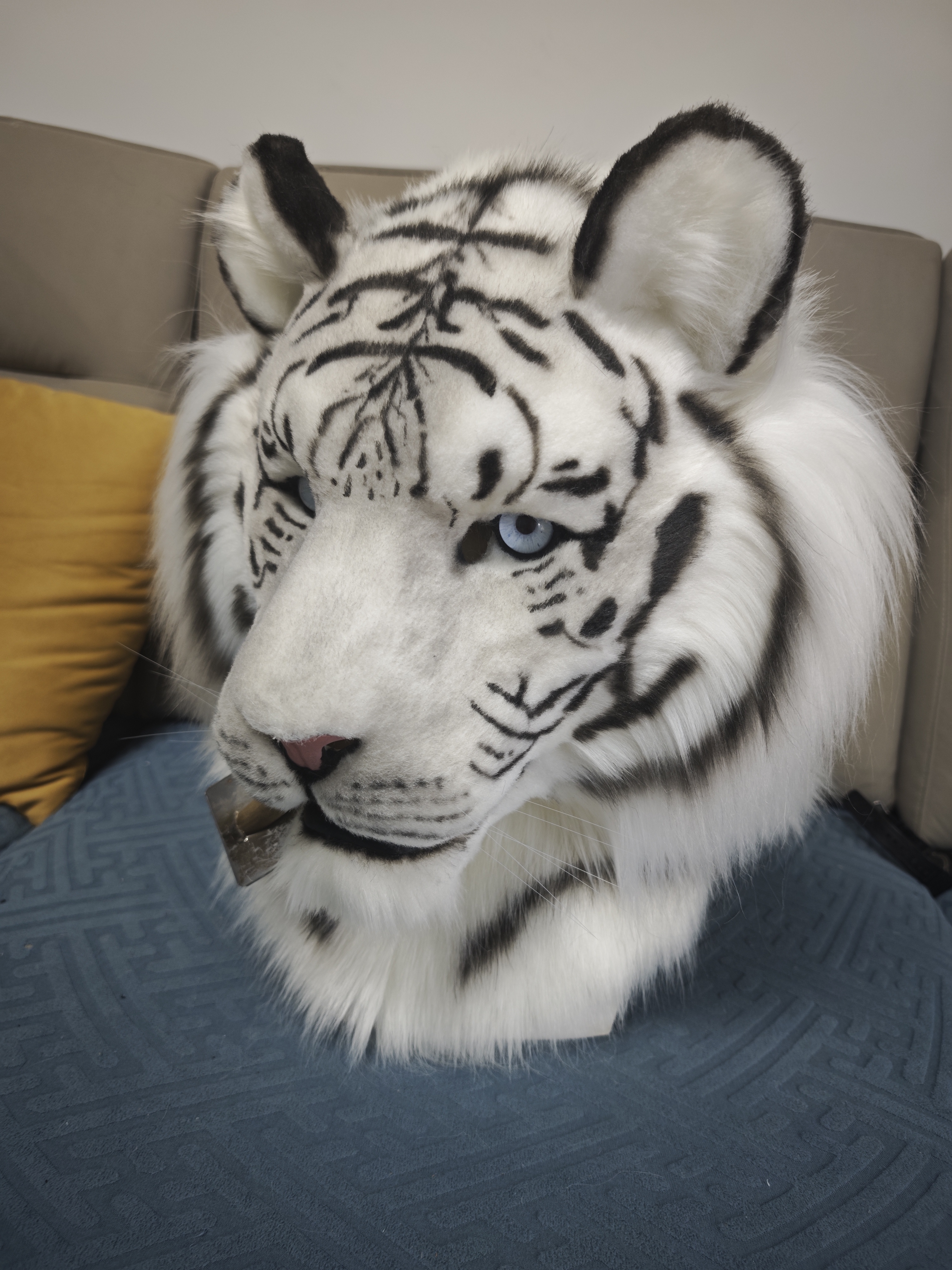 Realistic Tiger Fursuit Head