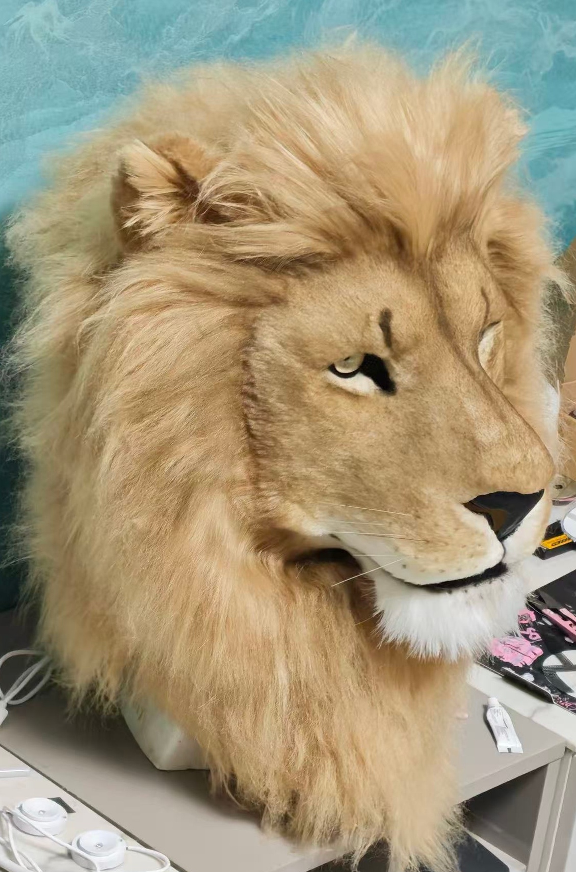 Realistic Lion Fursuit Head