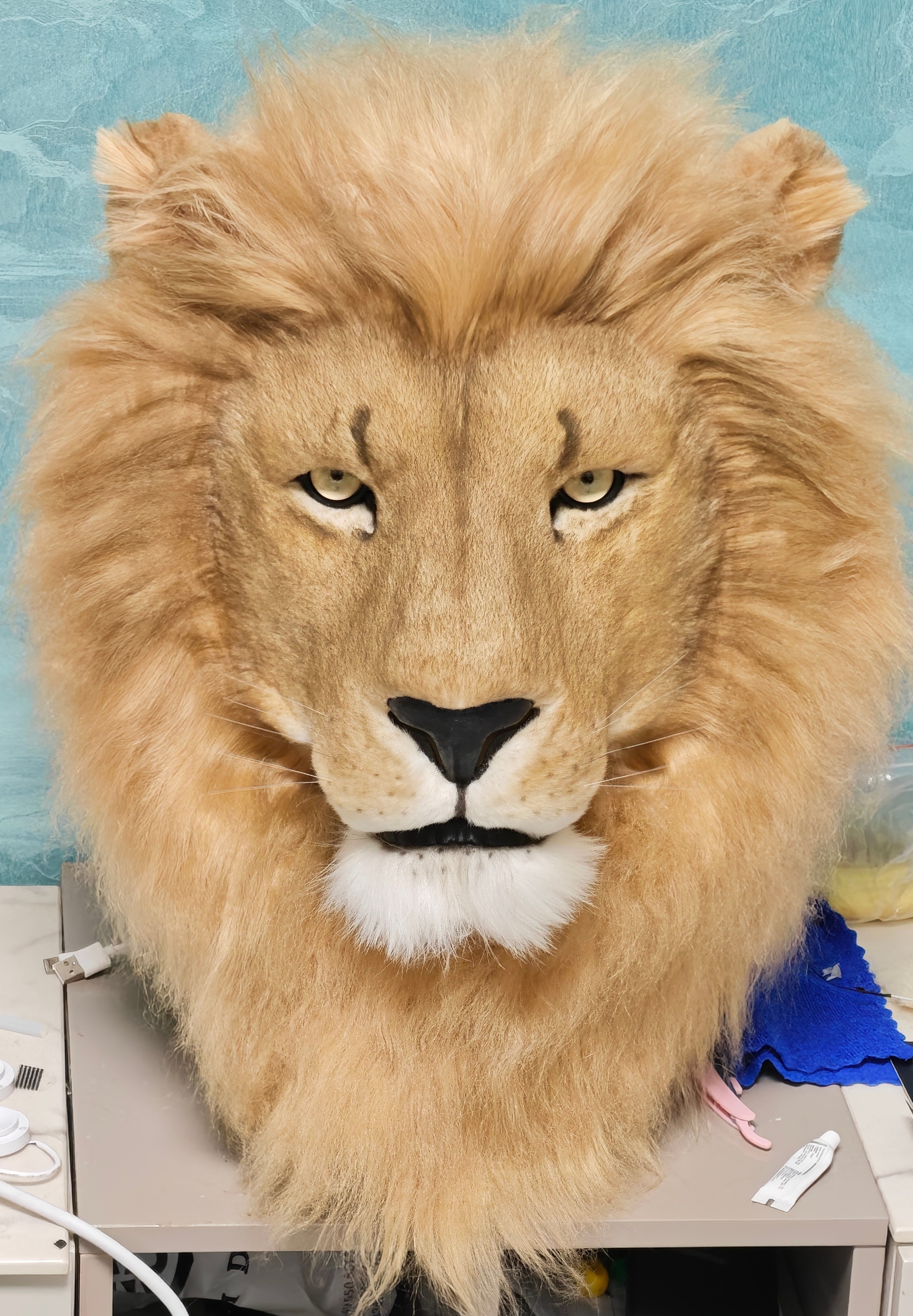 Realistic Lion Fursuit Head