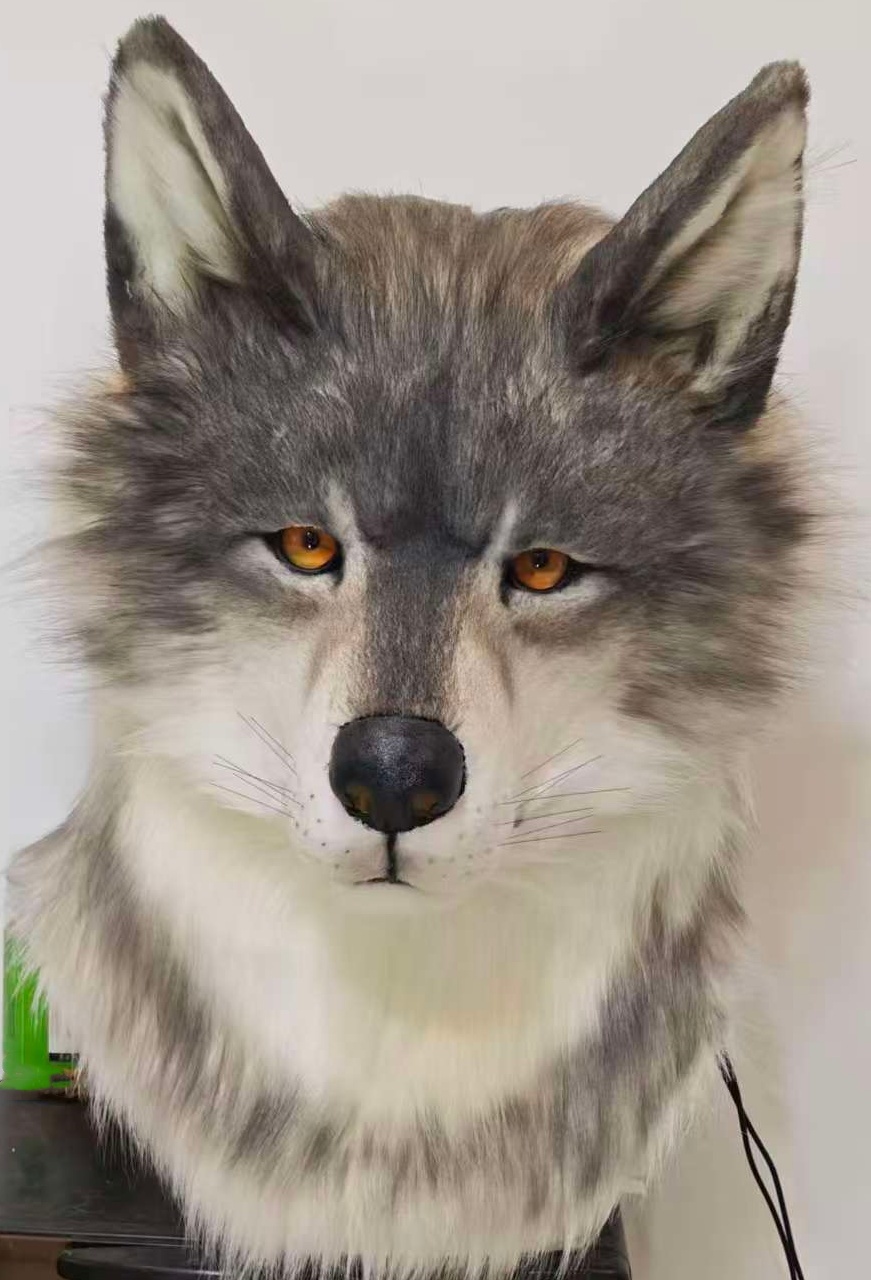 Custom Realistic Wolf Fursuit Head