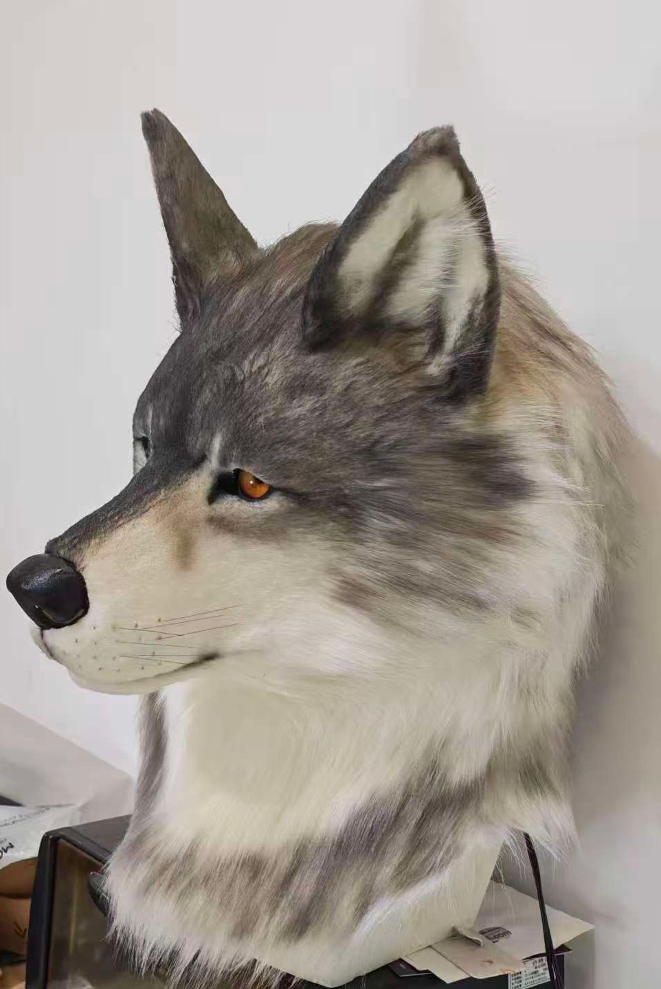 Custom Realistic Wolf Fursuit Head