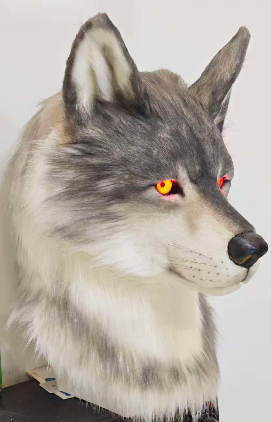 Custom Realistic Wolf Fursuit Head