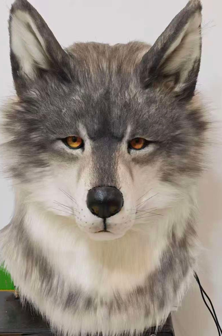 Custom Realistic Wolf Fursuit Head