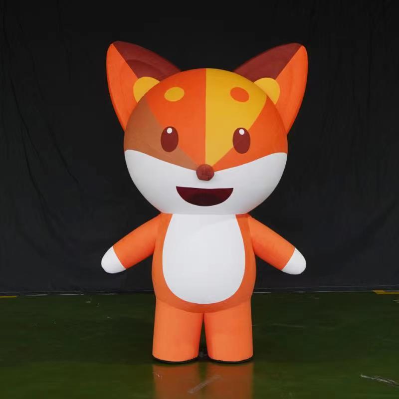 Inflatable fox mascot costume