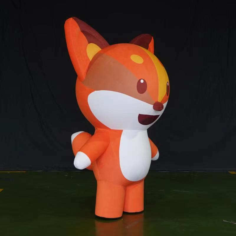 Inflatable fox mascot costume