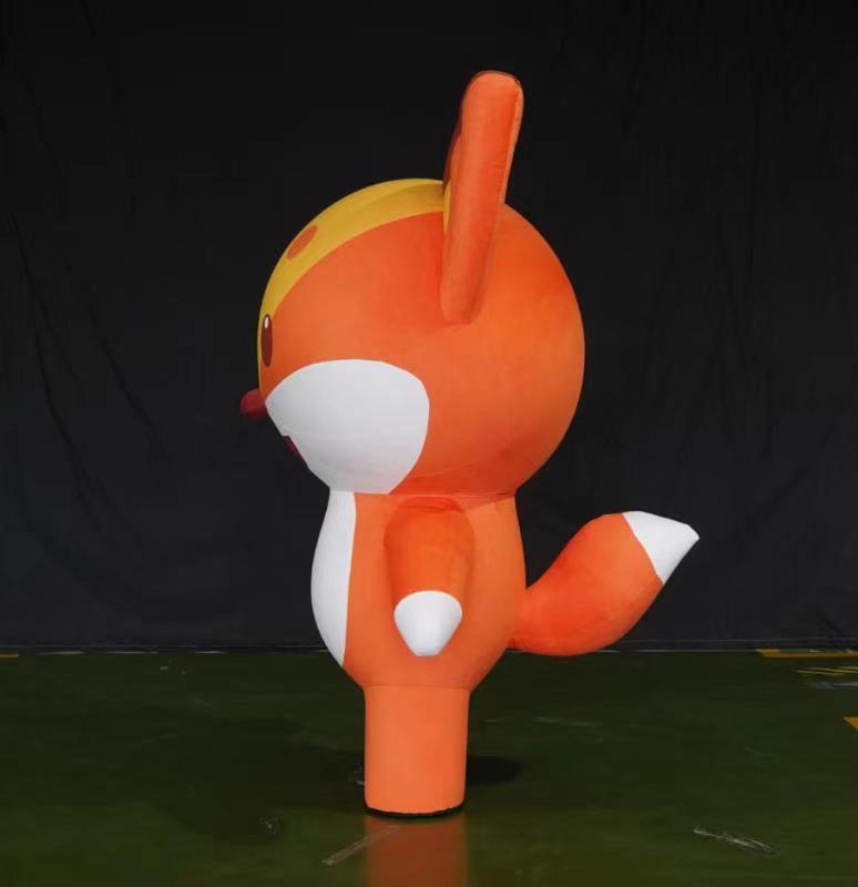 Inflatable fox mascot costume