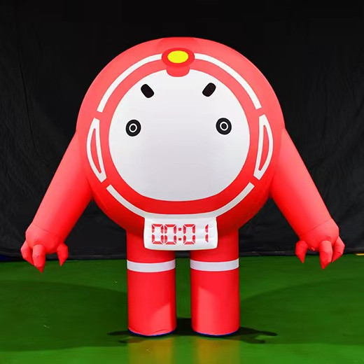 Inflatable red alarm clock costume