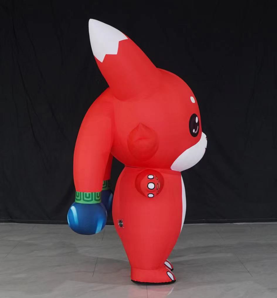 Inflatable red fox costume