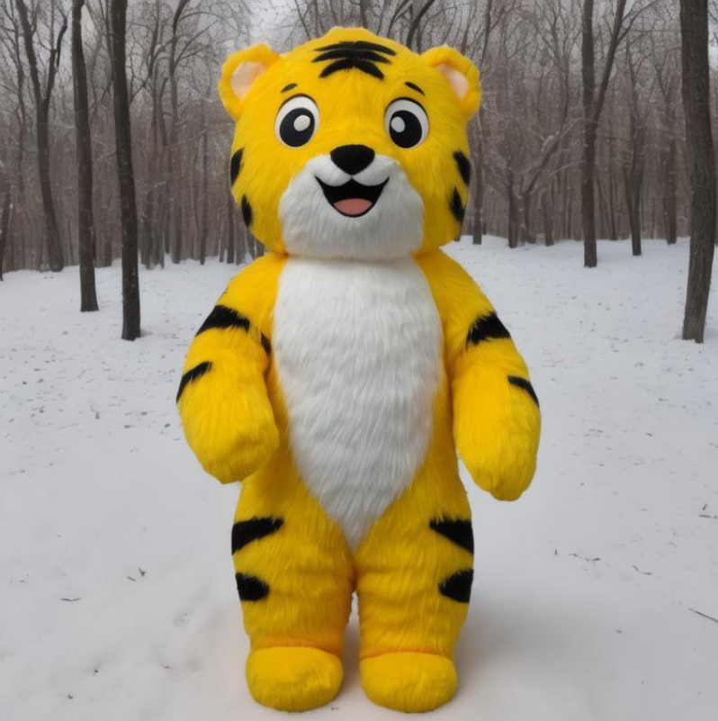 Custom Design Mascot Manufacturer OEM Soft Plush Tjger Mascot Costume Tiger Realistic Animal Cartoon Character Mascot