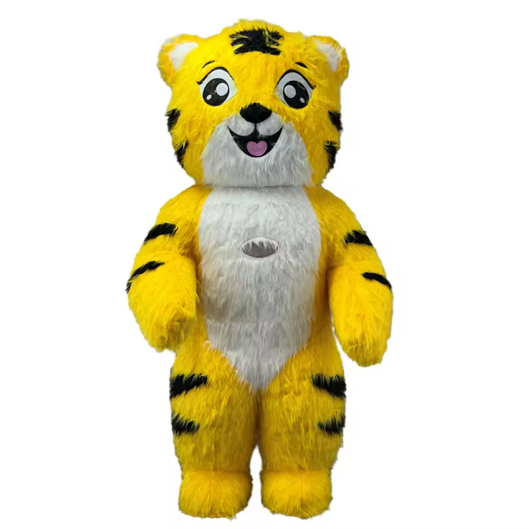 Custom Design Mascot Manufacturer OEM Soft Plush Tjger Mascot Costume Tiger Realistic Animal Cartoon Character Mascot