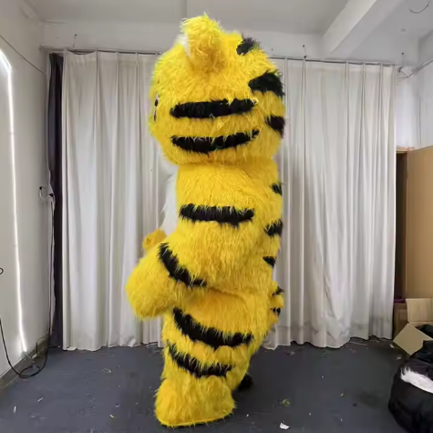 Custom Design Mascot Manufacturer OEM Soft Plush Tjger Mascot Costume Tiger Realistic Animal Cartoon Character Mascot