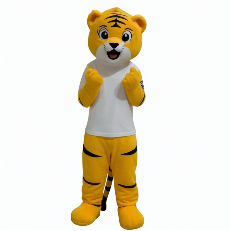 Custom Design Mascot Manufacturer OEM Soft Plush Tjger Mascot Costume Tiger Realistic Animal Cartoon Character Mascot